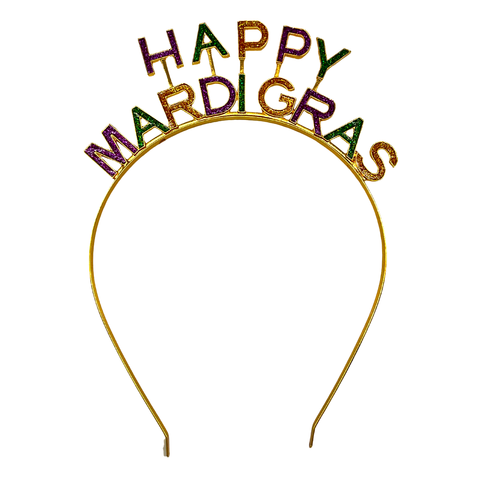 Happy Mardi Gras Enamel Headband