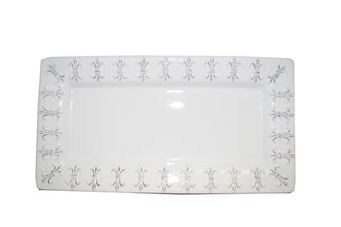 Rectangular Fleur De Lis Tray