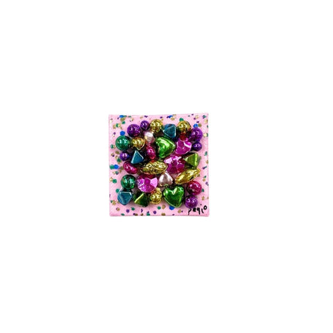 Mardi Gras Bead Magnet