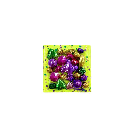 Mardi Gras Bead Magnet