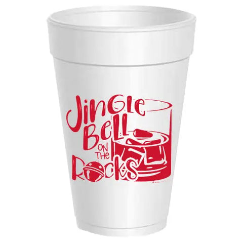 Jingle Bell on the Rocks Styrofoam Cups