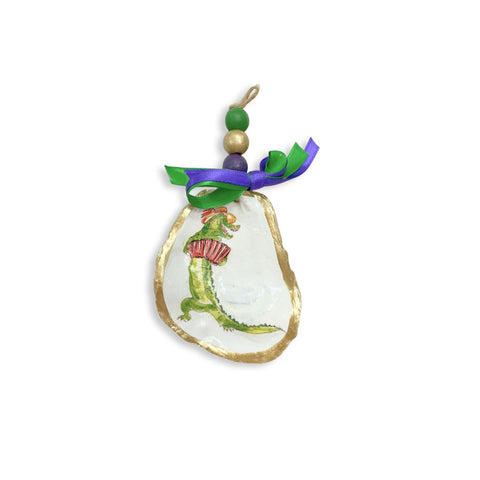 Mardi Gator Oyster Ornament