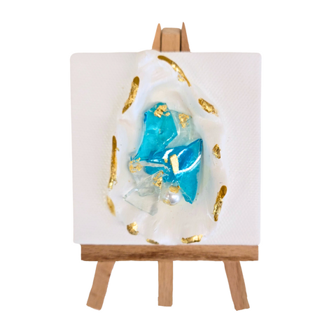 Ceramic Oyster Mini Canvas with Easel