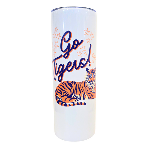 Go Tigers, Blue & Orange 20oz Insulated Tumbler