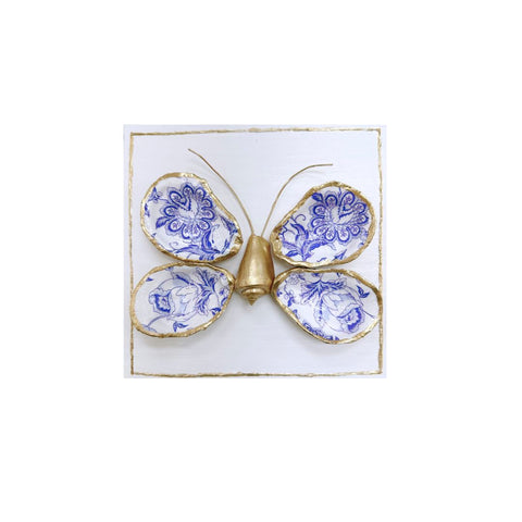 Oyster Butterfly- Blue Floral