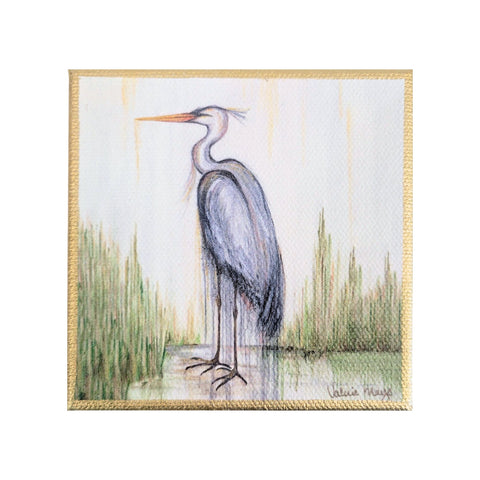 "Blue Heron II" Mini Canvas