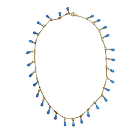 Brass and Enamel Choker Necklace