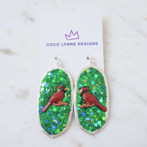 Cardinal Earrings