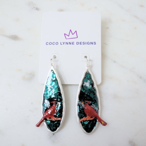 Cardinal Earrings