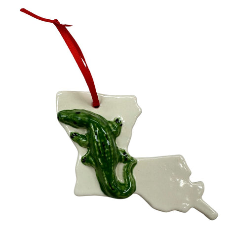 Louisiana Alligator Ceramic Ornament