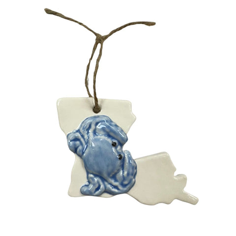 Louisiana Blue Crab Ceramic Ornament