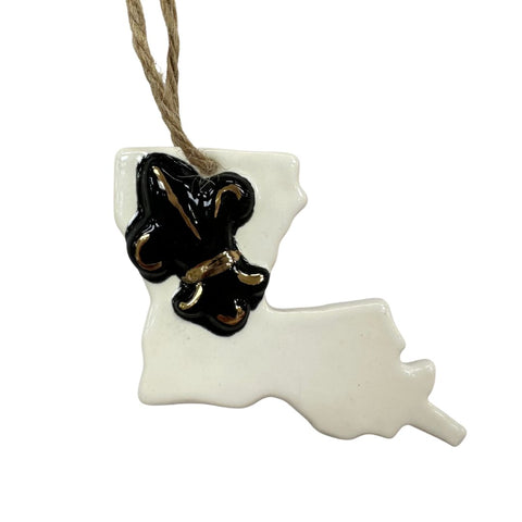 Louisiana Fleur de Lis Ceramic Ornament