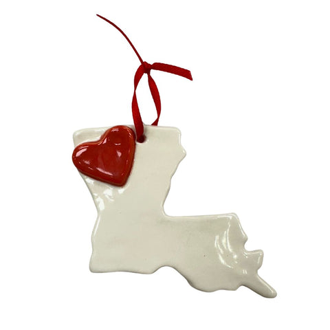 Louisiana Love Ceramic Ornament