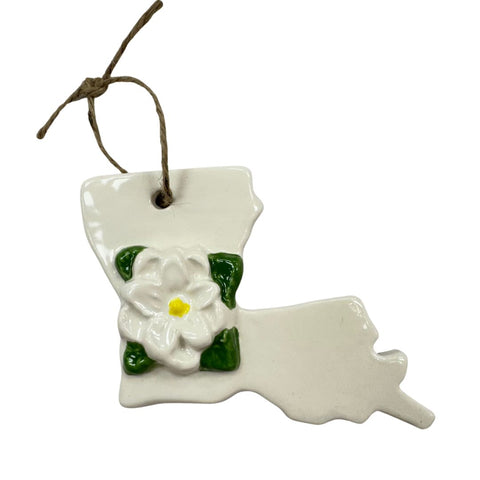 Louisiana Magnolia Ceramic Ornament