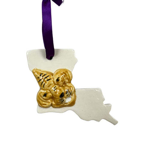 Louisiana Tiger Ceramic Ornament