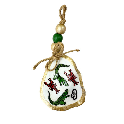 Crawfish & More Decoupage Oyster Ornament