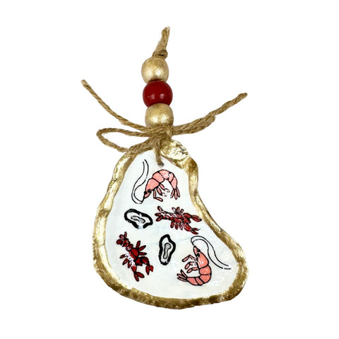 Crawfish & More Decoupage Oyster Ornament