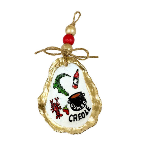 Creole Decoupage Oyster Ornament