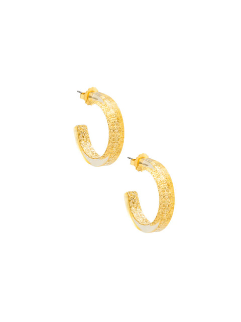 Small Resin Open Hoop Earrings