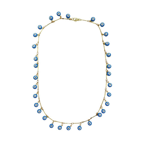 Brass and Enamel Choker Necklace