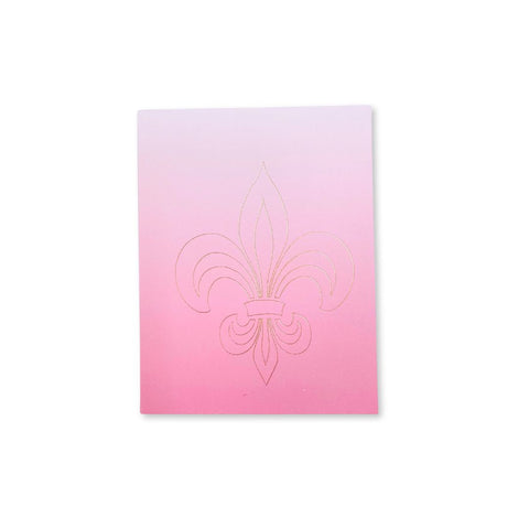 Gold Foiled Fleur de Lis Notecard