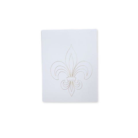 Gold Foiled Fleur de Lis Notecard
