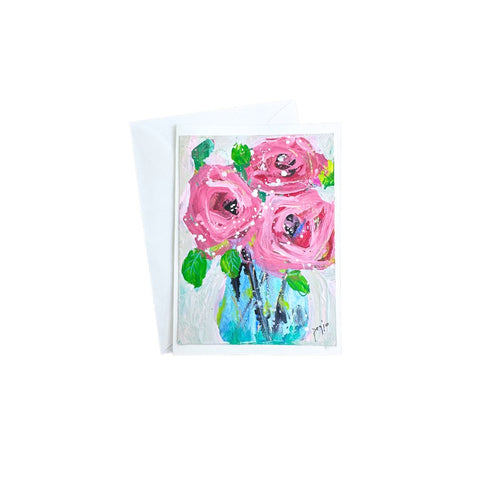 Hand-Painted Floral Card 4x6