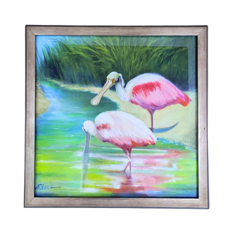 "Foraging in the Shallows" Framed Art Print