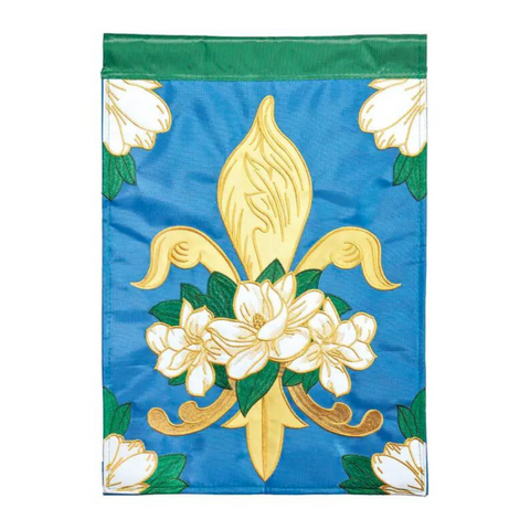 Magnolia Fleur de Lis Garden Flag