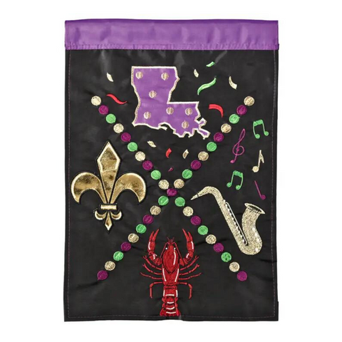 Louisiana Celebration Garden Flag