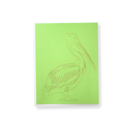 Gold Foiled Pelican Notecard