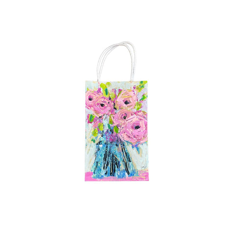 Hand-Painted Floral Gift Bag