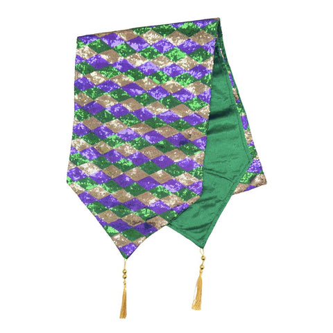 Harlequin Sequin Reversible Table Runner