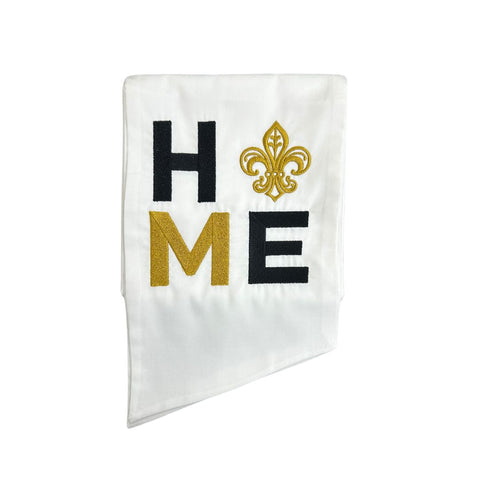 Home Fleur de Lis Embroidered Wreath Sash