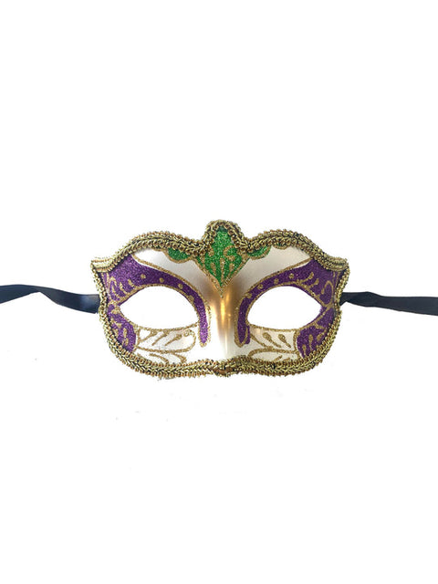 Jewel Tone Eyelet Mardi Gras Mask