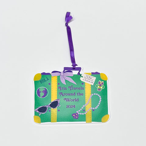 Iris Travels Suitcase Ornament