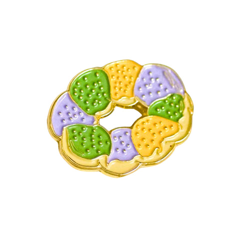 Mardi Gras King Cake Enamel Pin