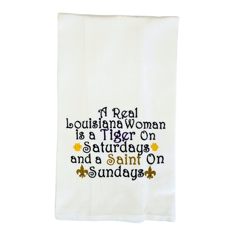 Real Louisiana Woman Kitchen Towel