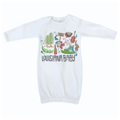 Louisiana Baby Boy Newborn Gown