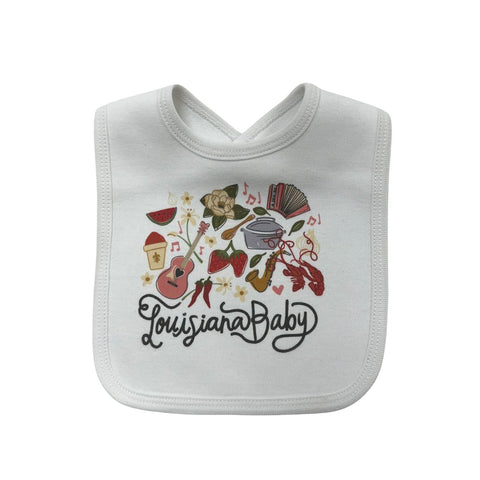 Louisiana Baby Girl Bib