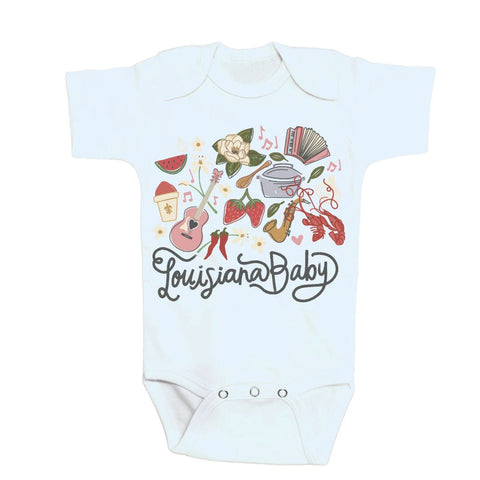 Louisiana Baby Girl Onesie