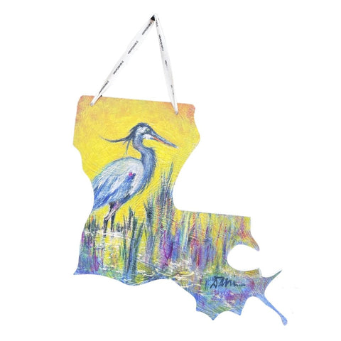 Blue Heron Door Hanger