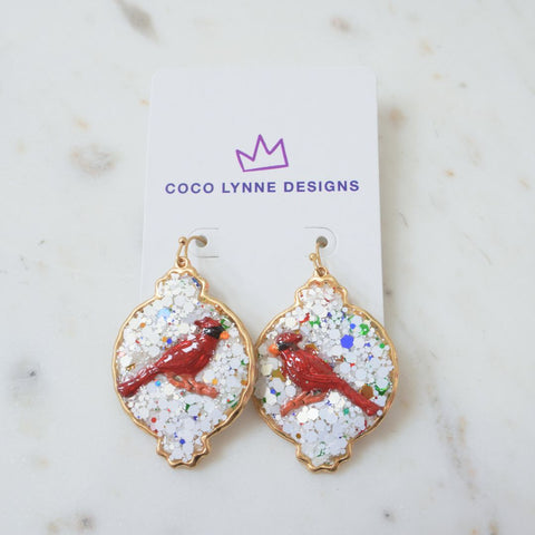 Cardinal Earrings