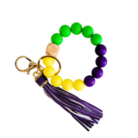 Mardi Gras Wristlet