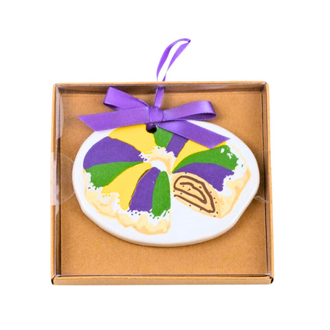 Mardi Gras King Cake Ornament