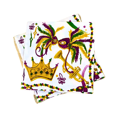 Mardi Gras Mask Cocktail Napkins