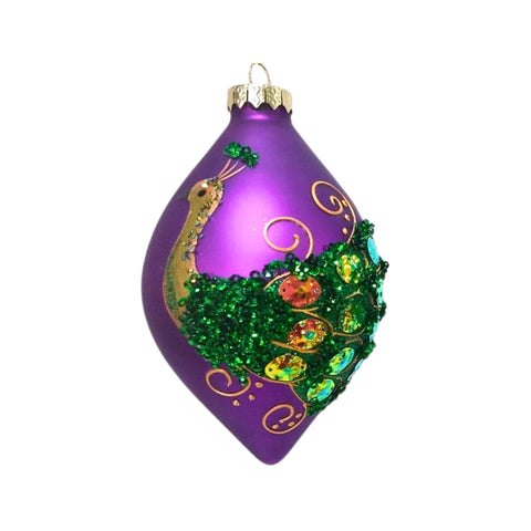 Mardi Gras Peacock Ornament