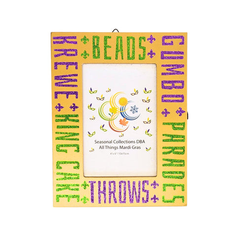 Gold Mardi Gras Word Frame