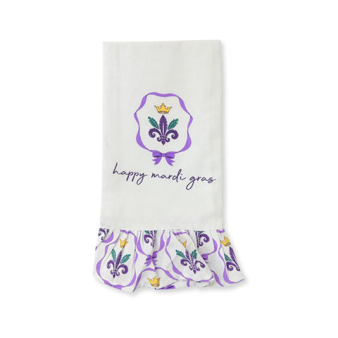 Mardi Bow Ruffle Hand Towel