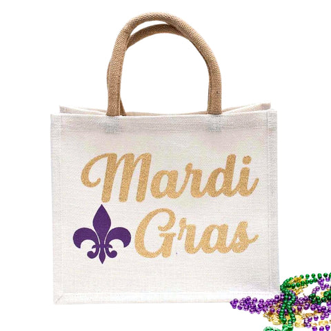 Mardi Gras Script Gift Tote